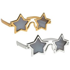 Star Glasses Unisex Elton John Accessory Disco Gold 1970's 1980's Fancy Dress