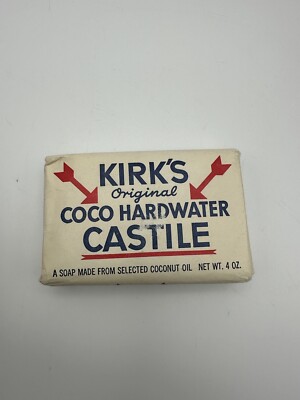 Vintage KIRK'S Coco Hard Water Castile Coconut Oil Soap Sealed  NOS