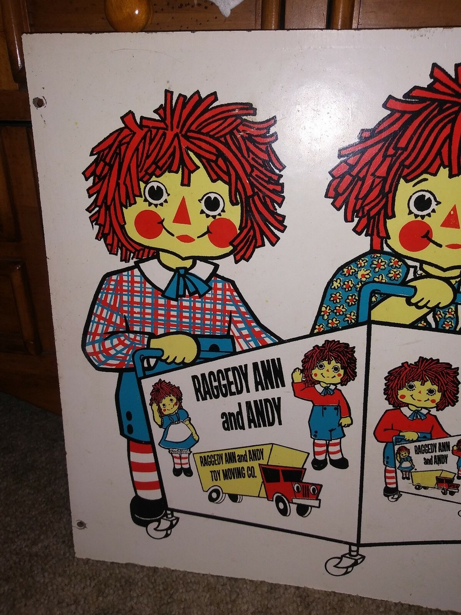 Vintage Raggedy Ann & Andy Toy Moving Co Sign | eBay