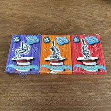 Silver Plated Cat in the Hat Christmas Ornament 2003 Set of 3