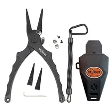DR SLICK MONSOON FLY FISHING PLIER +SHEATH, SPARE CUTTERS, JAWS, BLACK