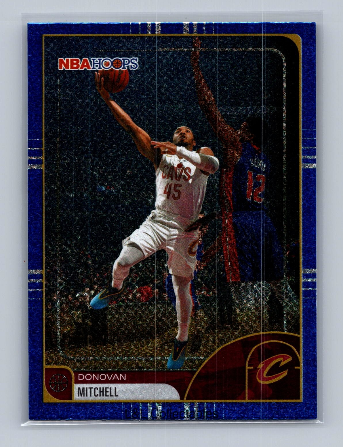 2025-26 Hoops #76 Donovan Mitchell Light Burst Blue #/149