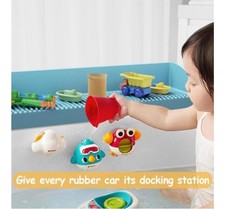 Bathtub Splash Guard, Silicone Bathtub Water Guard with Toy Tray Shelf, Suction