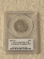 2017-S 25C  PCGS PR70DCAM Frederick Douglass NP Coin
