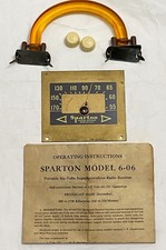 Piezas de radio Sparton modelo 6-06 - mango Lucite, perillas, esfera y puntero +