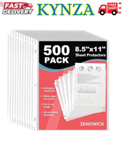 500 Pack Sheet Protectors 8.5 x 11 inch Clear Page Protectors for 3 Ring Binder,