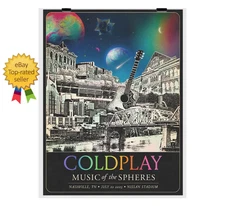 SHIPS NOW✅ Coldplay Music Of  The Spheres JULY 07/22/2025 Nashville Poster /1150