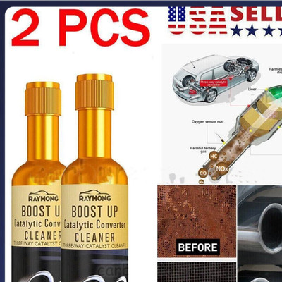 2PCS Boost Up Vehicle Engine Catalytic Converter Cleaner Cleaning Multipurpose