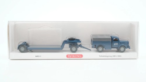 Wiking H0 1/87 049203 MB L 5000 tren de remolque de carga baja fábrica de máquinas Esslingen - embalaje original | Condition: Gebraucht