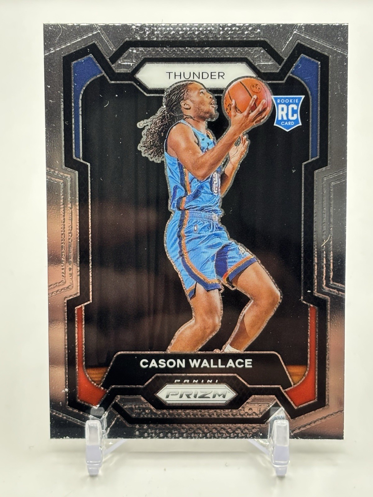 2023-24 Prizm Basketball Silver Cason Wallace Oklahoma City Thunder Rookie #139
