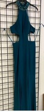 Gianni Bini GB emerald Teal Formal Juniors Dress Size 9 Prom Evening