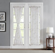 White French Door Curtains Set of 2. 30 x 72 Privacy Panels Made from Printed...