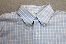 Brooks Brothers Shirt Mens 16 Check Long Sleeve Button-Down Stretch