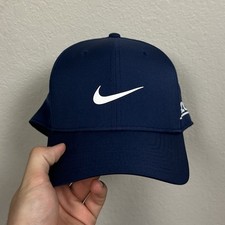 Nike Dri-FIT ADV Rise Cap Structured Swoosh Flex Cap Hat Navy Blue ACC running