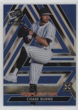 2024 Leaf Press Pass Premium Blue Prismatic Reflector 4/25 Chase Burns #71 1ko1