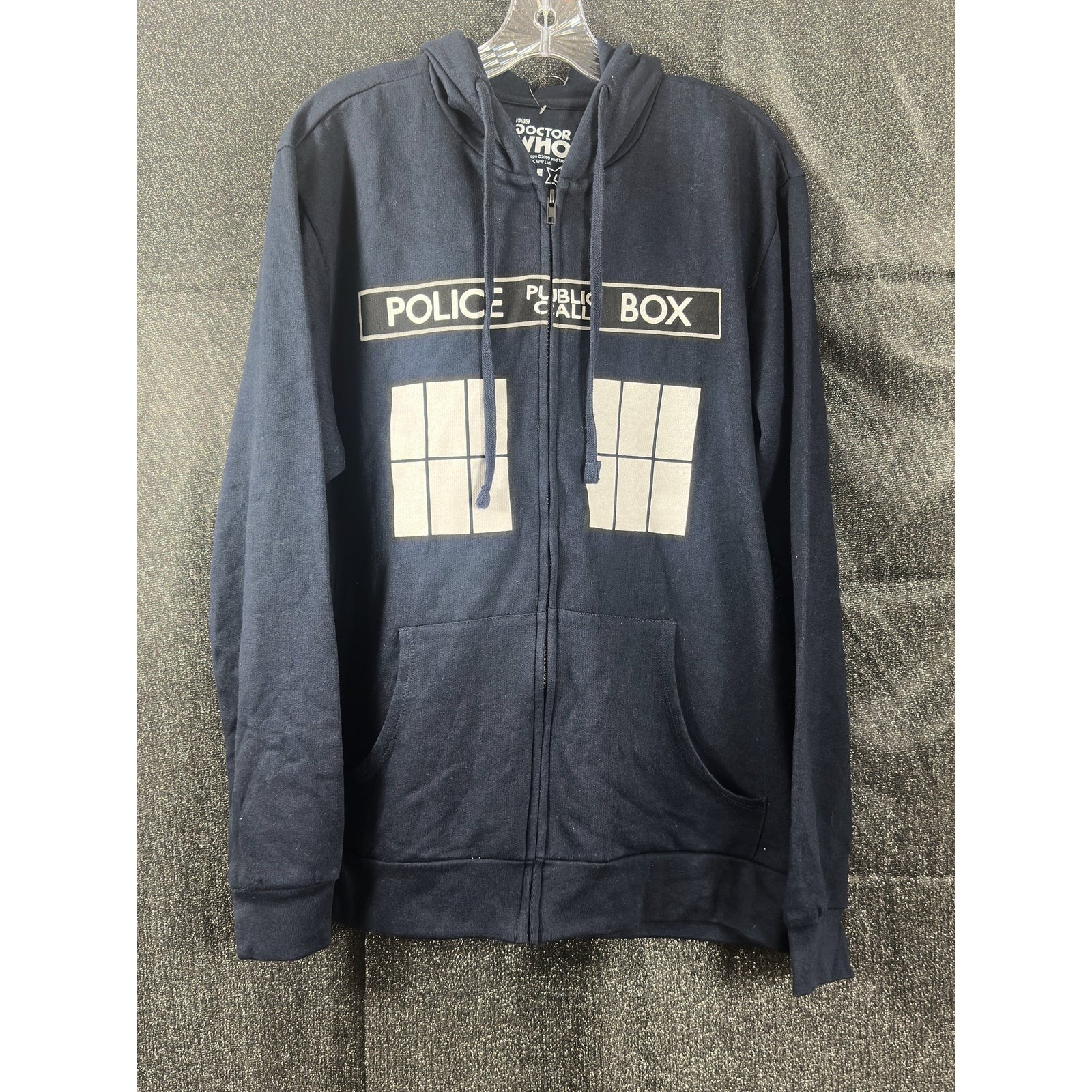 Doctor Who TARDIS Full Zip Hoodie BBC Licensed Ripple Junction NWOT Large - second product detail image