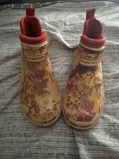 Hunter for Target short red swirl pattern Kids' Multicolor Rain Boots