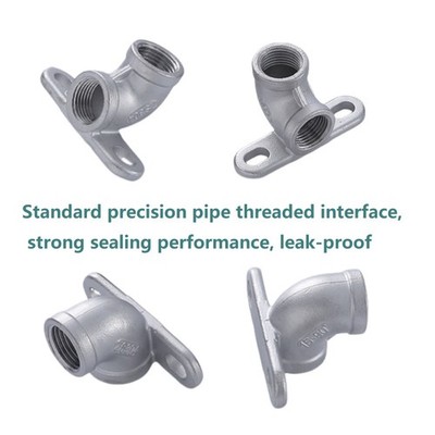 DN15 DN20 Edelstahl Elbow 90° Joint mit Grundplatte Pipe Thread für Wasser, Öl