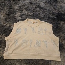 VTG Prince Sportswear Graphic Sleeveless Crop Sweatshirt Made in USA Large