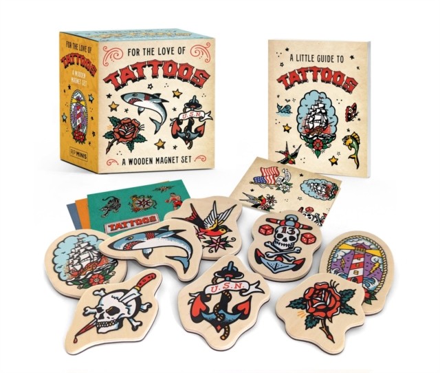 For the Love of Tattoos: A Wooden Magnet Set by Verena Hutter