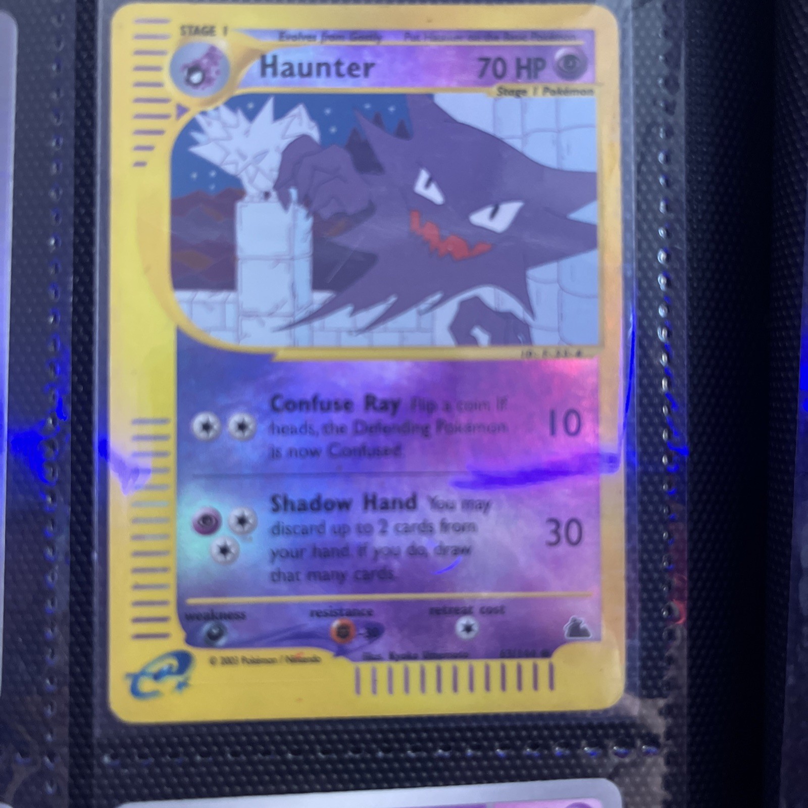 Pokémon TCG Haunter Card 63/144 WOTC Skyridge, Regular Common, EN-MP 2003