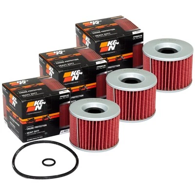 Filtre À Huile Ensemble 3 Pièces K&N KN-401 Pour Honda Kawasaki Yamaha - Photo 1/4