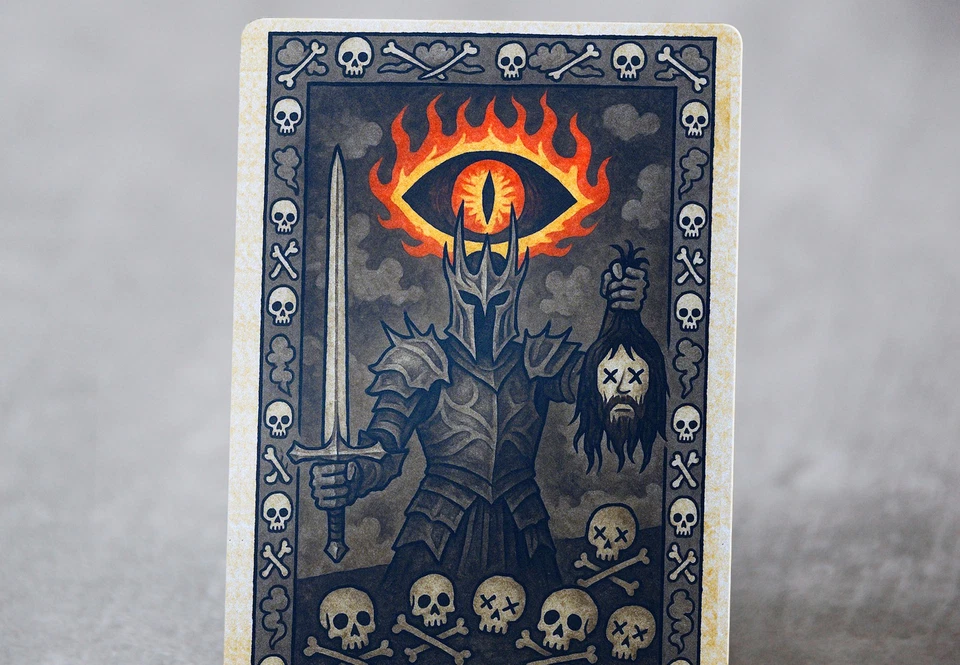 Manuscript Illuminated fan art of Sauron, the Dark Lord | MTG Satirical Fan ARt - Image 2 of 3