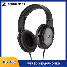 Sennheiser HD 206 Stereo WIRED Headphones Earphones Over Ear Headsets Black