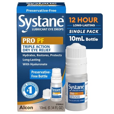 Systane PRO PF Lubricating *08/2026*Eye Drops for Dry Eyes, 10 mL, Preservative