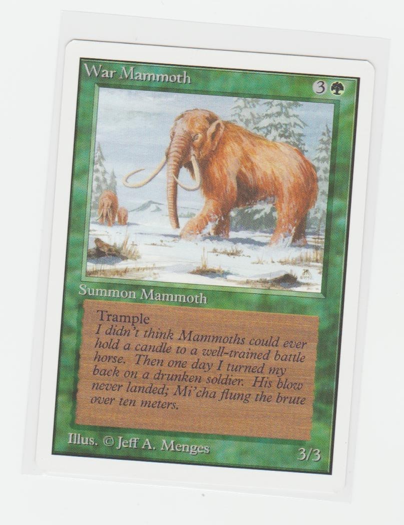Magic the Gathering ~ MTG ~ 1x War Mammoth  ~ UNLIMITED ~  LP