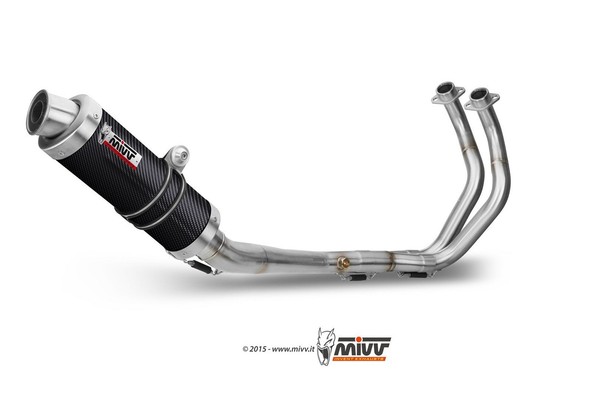 Komplett Auspuff 2X1 Mivv GP CARBON-CARBON FÜR Yamaha MT-07 / FZ-07 2014-2024-image