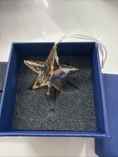 NIB SwarovskiGold Snowflake Crystal Ornament