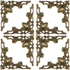 BESPORTBLE 24Pcs Vintage Metal Corner Protectors - 1.7" x As Shown