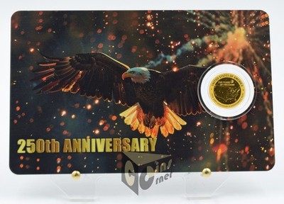 USA 250th Anniversary 1/1000 Oz 9999 Goldmünze 50 Cents Niue