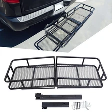 500 lbs Hitch Cargo Carrier Mounted Basket Foldable Luggage Rack w/ 2" Receiver