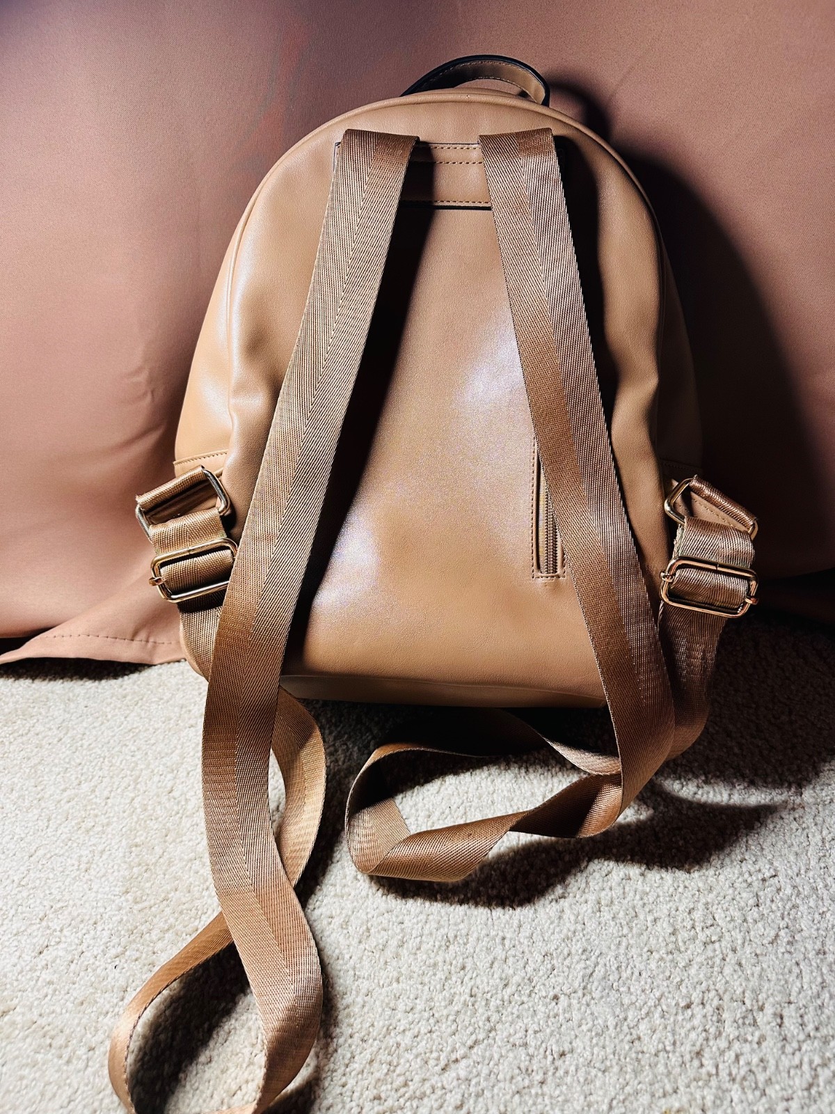 Beige/ Brown Backpack - image 2