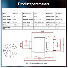 Power Wheels Upgrade Motor - 12V, High Torque, Cooling Fan