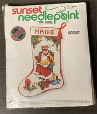 A2 79 16 Sunset Needlepoint Kit Mrs SANTA Claus Christmas Stocking 6031 Sealed