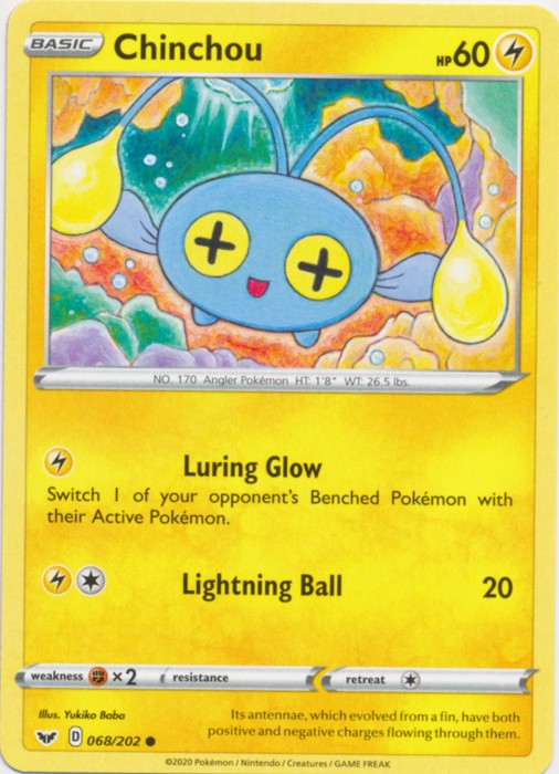 Chinchou - 068/202 - Common - Near Mint