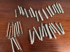 Vtg/Antiq Hair Perm Rods/Curlers Silver Aluminum Metal Clips Lot of37