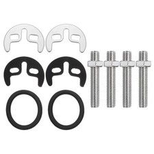 2 Sets Double Hole Faucet Fixing Bracket, Nut and Washer with M6x44mm Bolt