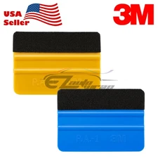 3M Blue Gold Squeegee Applicator Tools Felt Edge Decal Tips x2 Vinyl Wrap Kit
