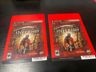 2 Dante's Inferno Playstation 3 PS3 Blockbuster Store Promo Display Cards ONLY