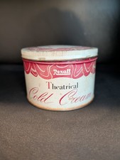 Vintage Rexall Cold Cream Tin, 3/4 Full, Theatrical Cold Cream
