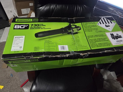 #ad Greenworks 80V 730 CFM 170 MPH Brushless Axial Leaf Blower with 2.5 Ah amp; 4 Amp $159.00