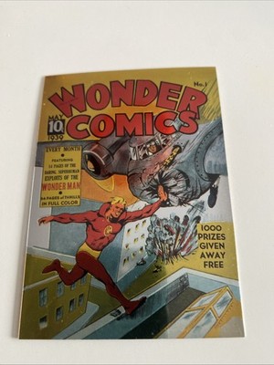 The Golden Age of Comics All Chromium Wonder Comics Promo Card Comic Images 1995