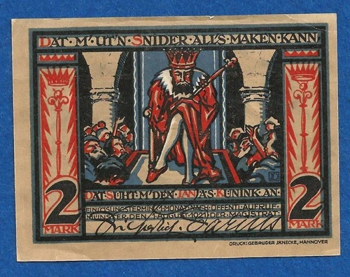 02 253 emergency money city of Münster 2 Mark, 1.8.1921, Westphalia