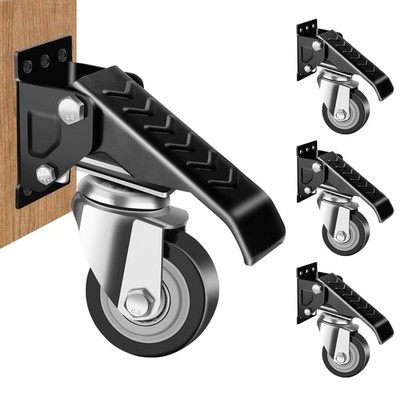 Schwerlastrollen Lenkrollen 300KG Werkbank Caster Kit 65mm, 4 Stück 360° Dreh...