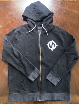Black Hoodie Zip-Up XL The Third Eye Chaosevm Graphic Black Used