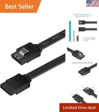 SATA III 6Gbps Data Cable - 18 Inch with Locking Latch for HDD  SSD